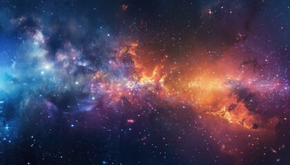 Obraz premium Cosmic Nebula with Stars and Galactic Dust