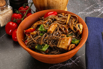 Buckwheat Soba with eel and vegetavles