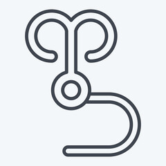 Icon Rope Hook. related to Ninja symbol. line style. simple illustration