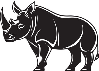 Rhino Silhouette Logo, Rhino Vector, Rhino Clipart, Rhino Icon