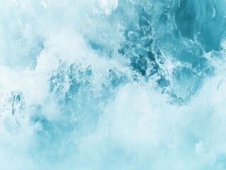 Fototapeta premium A serene view of ocean waves in shades of blue, evoking calmness and tranquility.