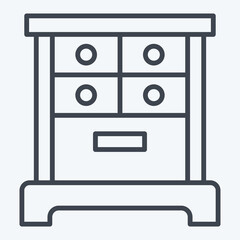 Icon Drawer. related to Vintage Decoration symbol. line style. simple illustration