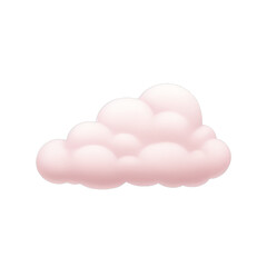 Obraz premium pale pink cloud emoji icon