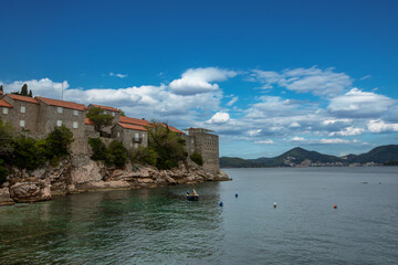 Naklejka premium Sveti Stefan island in the Budva riviera, Montenegro