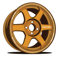 Obraz premium RAYS Wheels TE37 Vector Illustration - JDM Part
