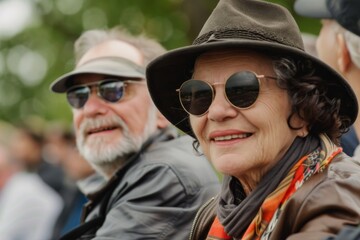 Unidentified people at annual Victory Day parade in Moscow.