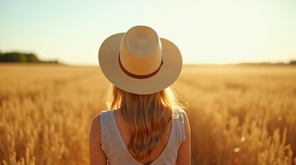 Obraz premium woman in a field
