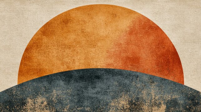 Engaging abstract illustration composed of minimalist elements, employing geometric shapes and muted tones to create an intriguing visual narrative that captures the essence of simplicity and