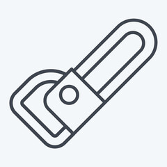 Icon Chainsaw. related to Carpentry symbol. line style. simple illustration