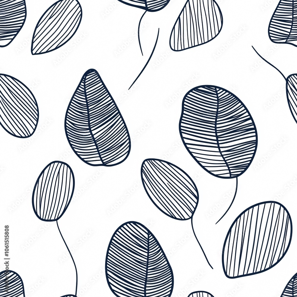 Poster minimalist line art(seamless pattern and tile image)