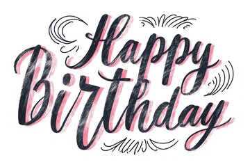 Obraz premium Happy Birthday calligraphy birthday text.