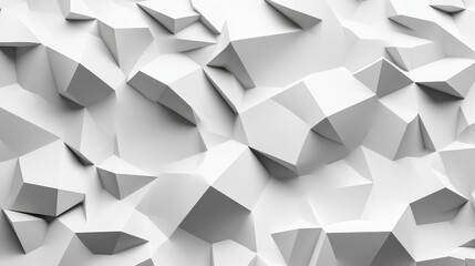 Obraz premium Abstract White Geometric Polygonal Background