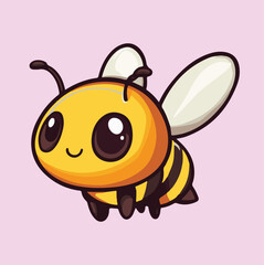 Cute Cartoon Bee, Cute Bee Vector, Cute Bee Clipart, Cute Bee Icon