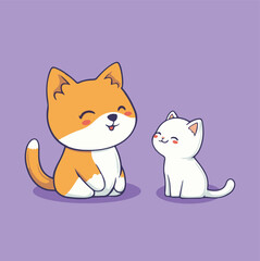Cute Cats Hugging, Cute Cats Vector, Cute Cats Clipart, Cute Cats Icon