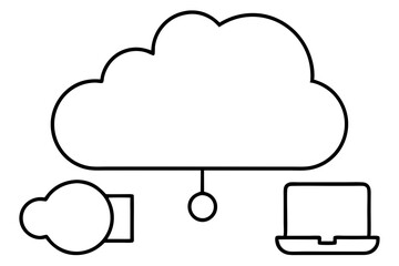 Cloud Computing Concept Illustration – Digital Technology SVG