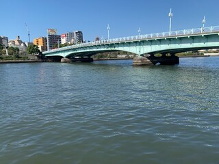 Obraz premium 隅田川の河川敷の景色