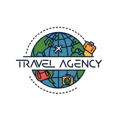 Obraz premium elegant logo for a travel agency