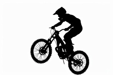 Obraz premium Bike stunt silhouette clip art transportation motorcycle clothing.