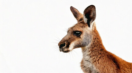 Fototapeta premium kangaroo isolated on white background studio shot