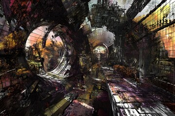 Metaphysical Facility of Deconstructed Paradigms Ethereal Intricate Structures in Avant Garde Digital Landscape