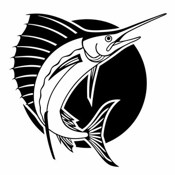 recommend clip art: Marlin Line Art Vector