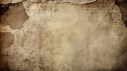 Vintage Paper Texture with Worn Edges and Creases