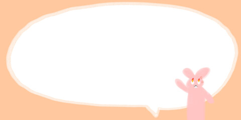 怒るうさぎさんのフレーム