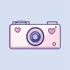 Cute Cartoon Camera, Cute Camera Vector, Cute Camera Clipart