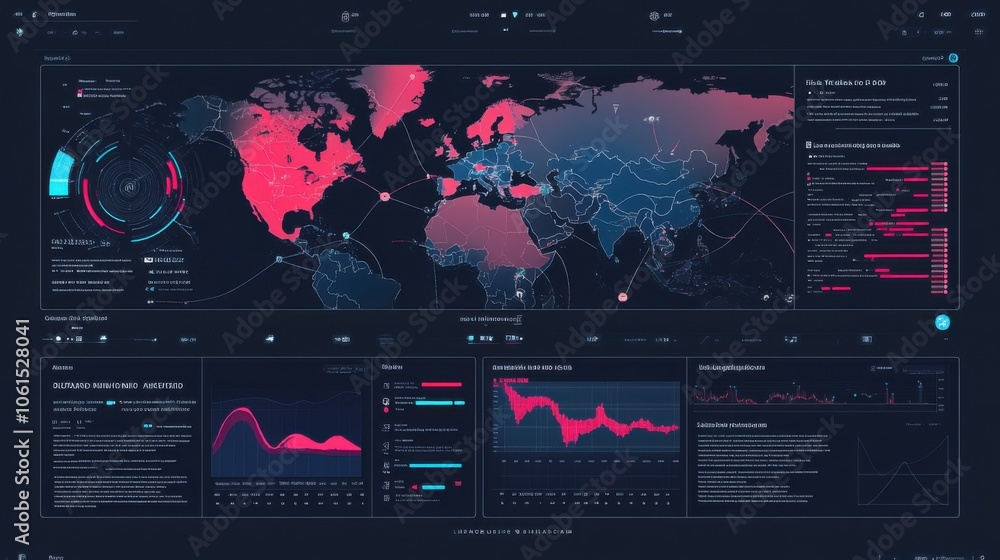 Poster cyber threat intelligence dashboard displaying real-time threat data