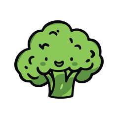 Cute Broccoli Cartoon Cute Broccoli Vector Cute Broccoli Clipart