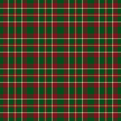 Plaid with twill weave repeat pattern.Gingham seamless pattern in green and red for Christmas.Checkered tartan Geometric graphic vector illustration background design for fabric and print.
