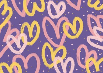 seamless pattern with heart and dot