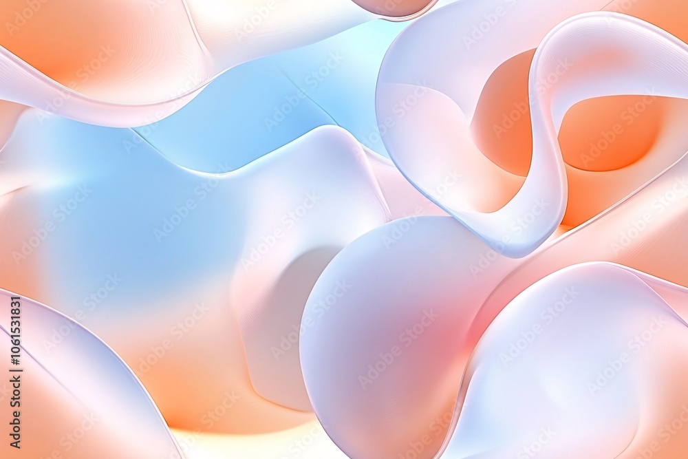 Poster soft 3d transparent background with colorful waves