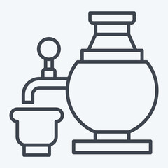 Icon Samovar. related to Russia symbol. line style. simple design editable