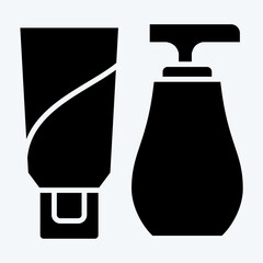 Icon Lotion. related to Bathroom symbol. glyph style. simple design editable