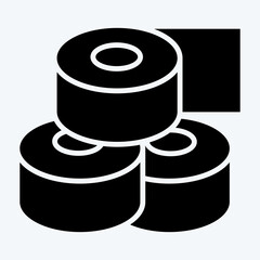 Icon Toilet Paper. related to Bathroom symbol. glyph style. simple design editable