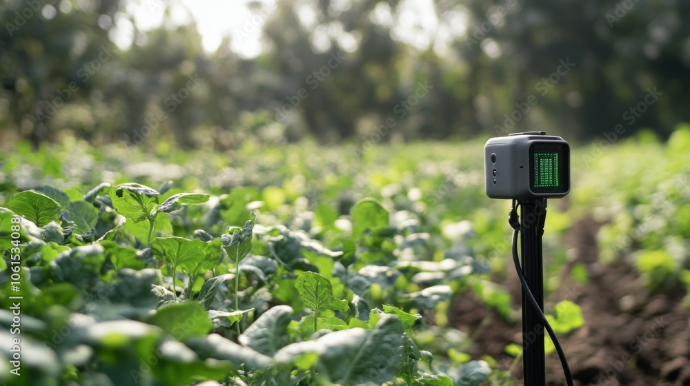 Poster iot-powered agriculture monitoring crop health with connected sensors