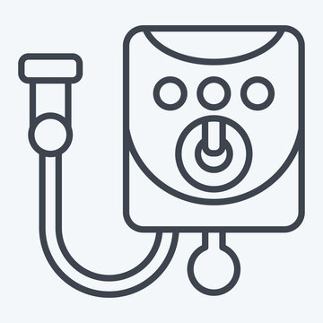 recommend clip art: Icon Water Heater. related to Bathroom symbol. line style. simple design editable