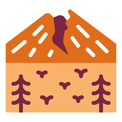 Fototapeta premium Merapi Mountain icon