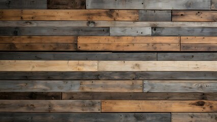 Naklejka premium Rustic Reclaimed Pallet Wood Texture in Grey, Brown, and Beige Tones