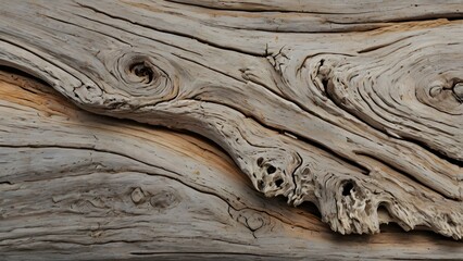 Weathered Driftwood Close Up: Coastal Rustic Texture and Erosion Marks