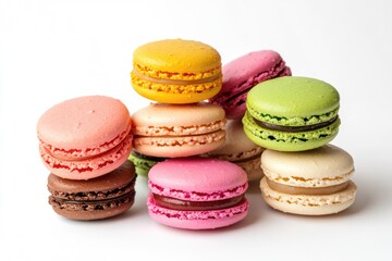 Obraz premium Assorted French Macarons in Vibrant Colors and Delicious Flavors