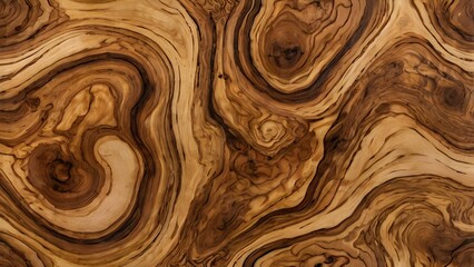 Elegant Olive Wood Texture with Intricate Grain Patterns and Amber Hues