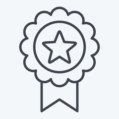 Icon Badge 2. related to Award symbol. line style. simple design editable