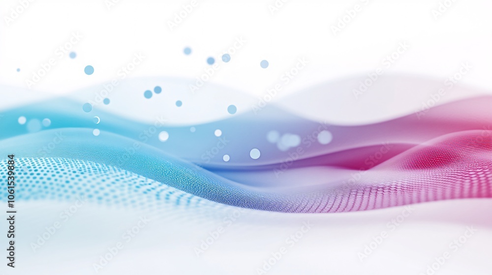 Fototapete Digital illustration of a marketing funnel with stages from awareness to conversion, featuring metrics for each phase on a modern, clean background with empty space for text