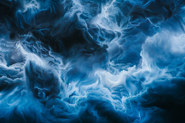 Blue clouds vortex energy with black background


