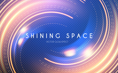 Motion light effect. Shining magic background and liquid speed light