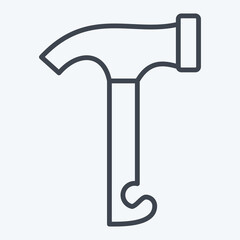 Icon Hammer. related to Camping symbol. line style. simple design editable