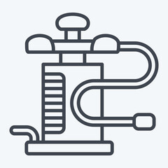 Icon Air Pump. related to Camping symbol. line style. simple design editable