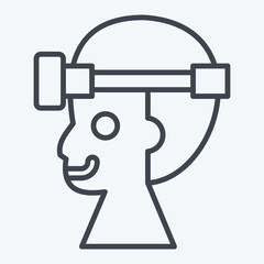 Icon Headlamps. related to Camping symbol. line style. simple design editable